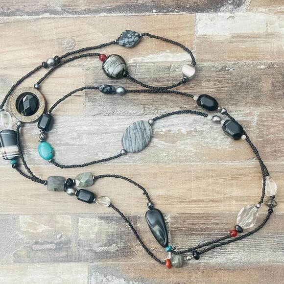 EUC Silpada Multi-Strand Natural Stone Beaded Necklace - Picture 3 of 4